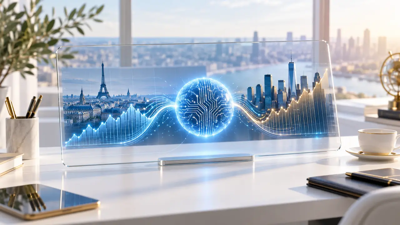 Courbes boursières illustrant les investissements dans l'intelligence artificielle