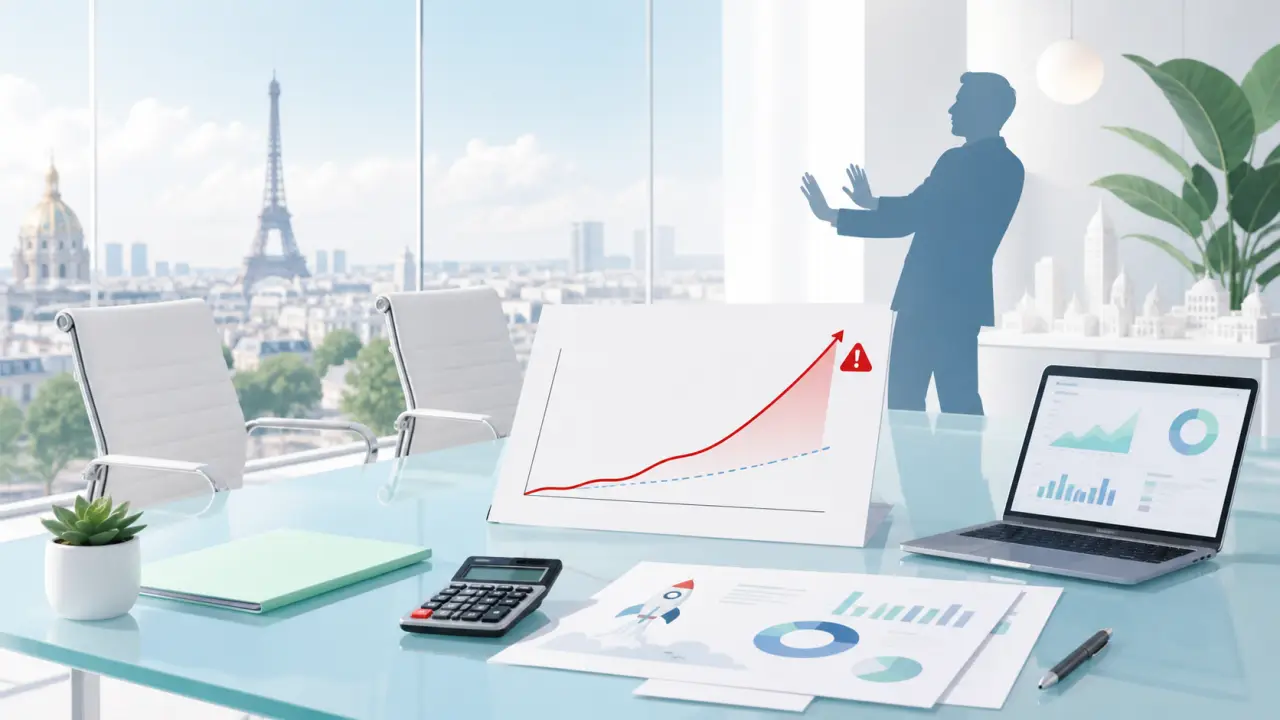 Interface de dashboard financier illustrant la valorisation d'une startup