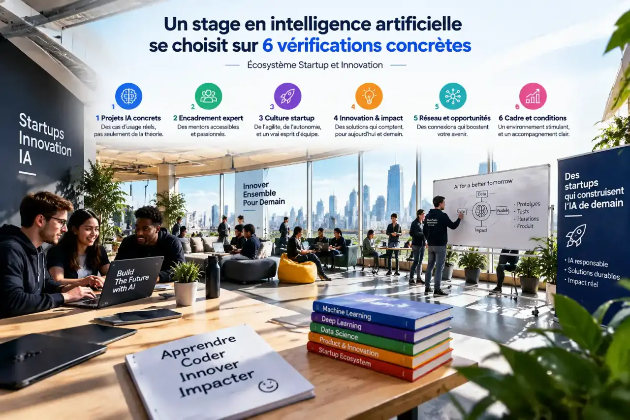 Un stage en intelligence artificielle se choisit sur 6 vérifications concrètes