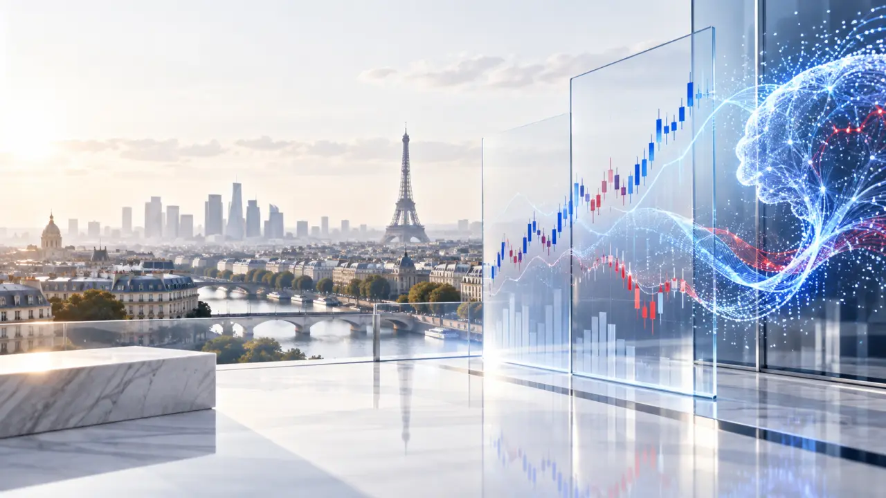 Interface de suivi boursier illustrant l’impact de l’intelligence artificielle sur les marchés