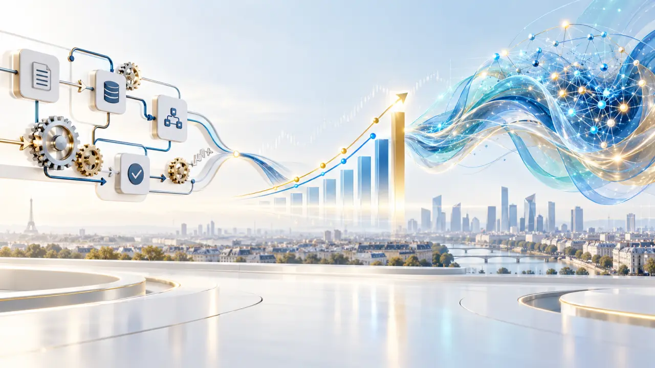 Interface d'analyse comparant une intelligence artificielle générative et un processus automatisé