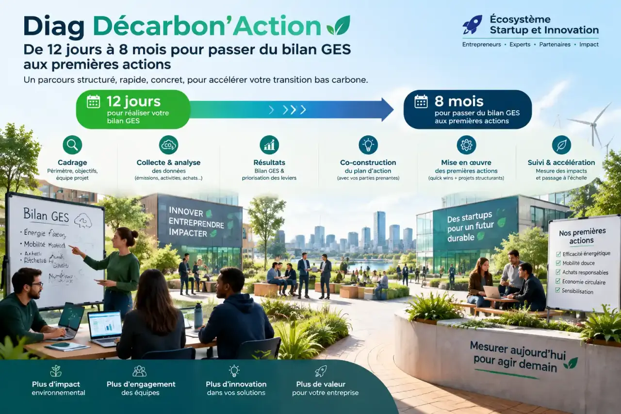 Diag Décarbon’Action : de 12 jours à 8 mois pour passer du bilan GES aux premières actions