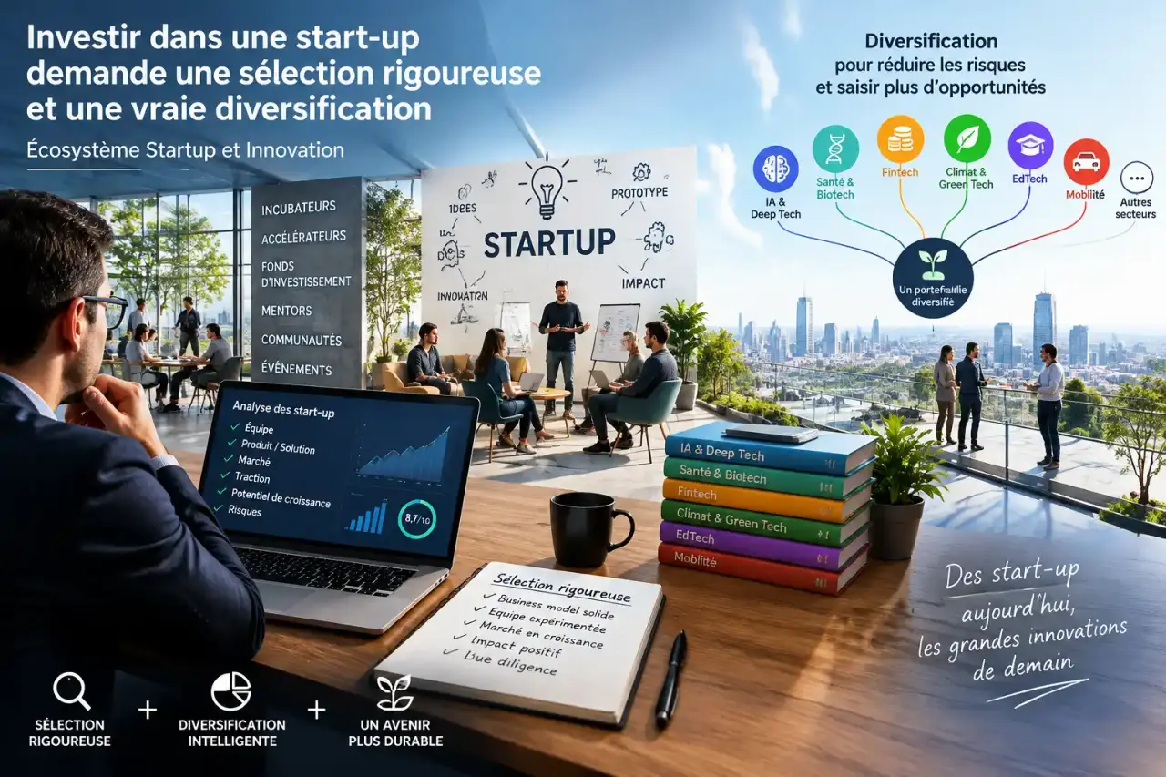 Investir dans une start-up demande une sélection rigoureuse et une vraie diversification