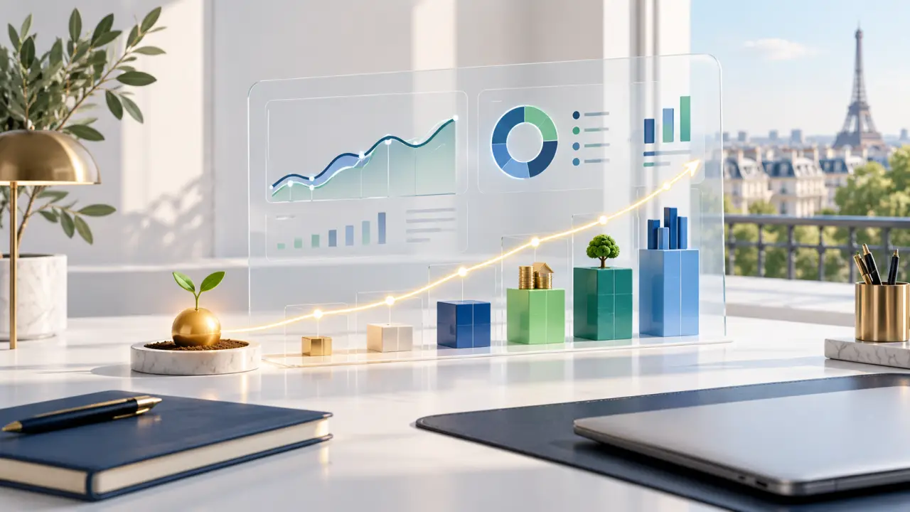 Tableau de bord financier d'une startup après une levée de fonds seed