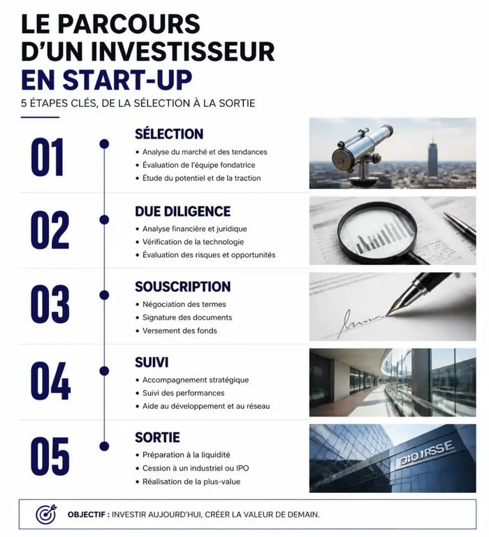 Parcours de l'investisseur pour investir dans des start-up