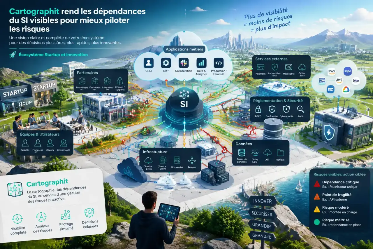 Cartographit rend les dépendances du SI visibles pour mieux piloter les risques