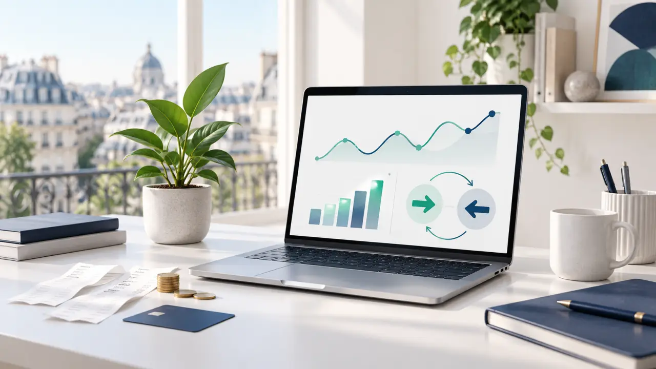 Équipe de startup analysant un tableau de trésorerie et des indicateurs financiers